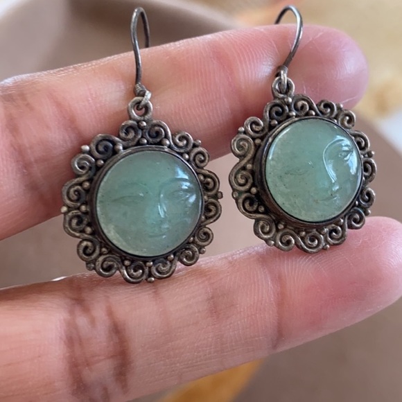 SAJEN Jewelry - ❤️… SAJEN .925 Silver Jade Face Earrings